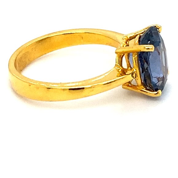 Certified Cobalt Blue Spinel 3.40ct Solid 22K Ring - Picture 4 of 7